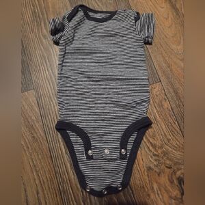 3 Month Carters Striped Black and Gray Onesie